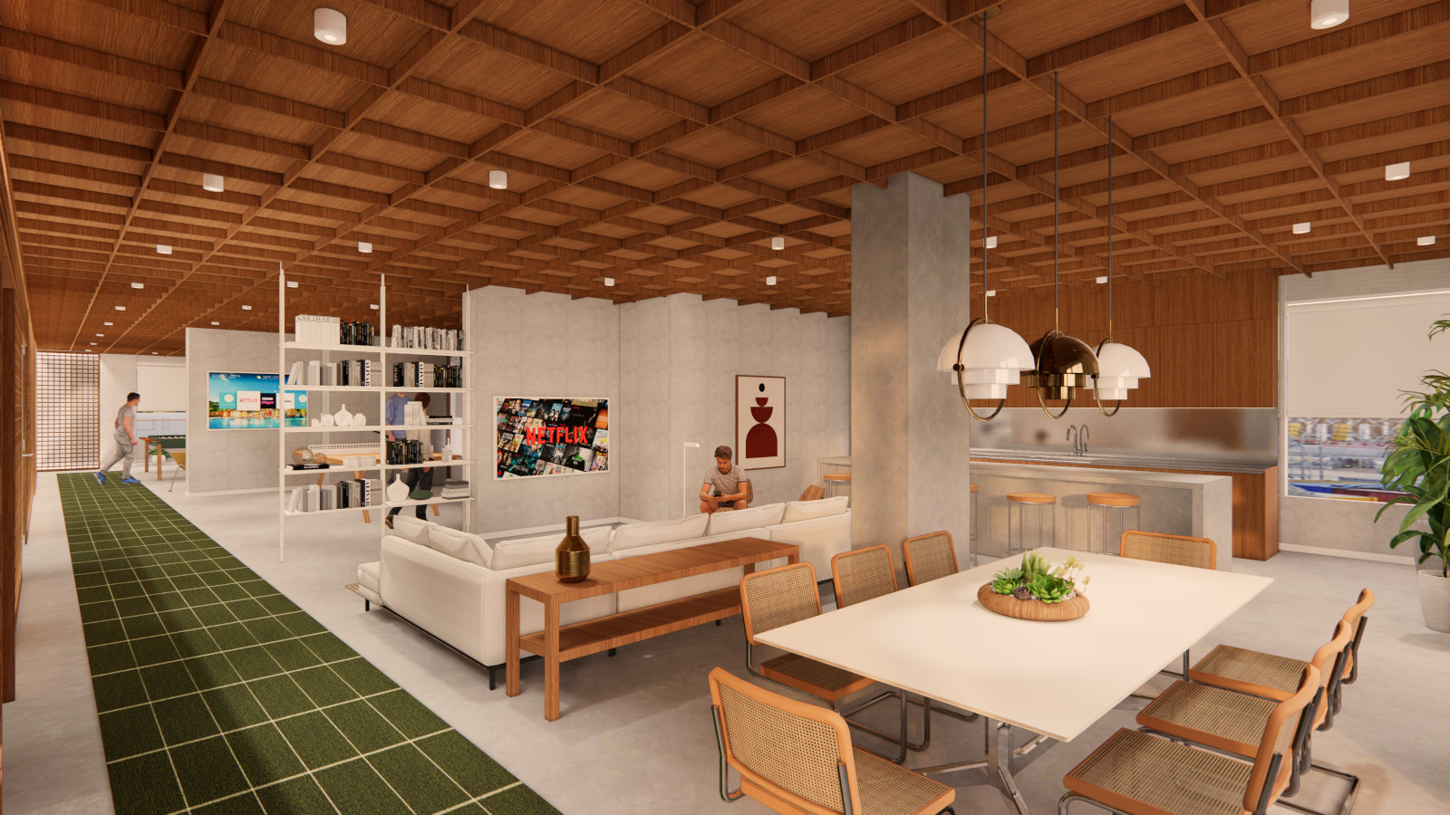 Architecture Concept: Full Floor, Indoor/Outdoor with Pool